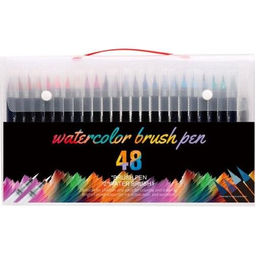 12/20/24/48/ Colors Soft Head Multifunction Art Marker Pen Comic Coloring Drawing Watercolor Pens School Graffiti Stationery