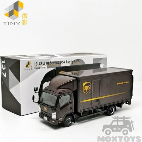 Tiny 1:64 ISUZU N Series Box Lorry UPS Delivery Truck Diecast Model Car