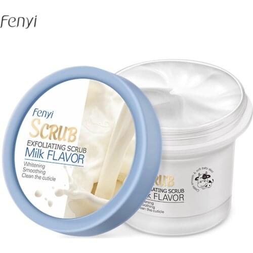 Milk Scrub Body Scrub Cream Body Deep Cleaning Acne Treatment Smooth Exfoliating Whitening Moisturizing Anti Cellulite Pores