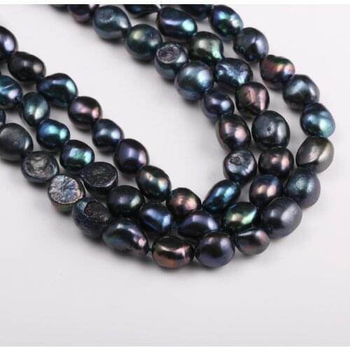 Natural Freshwater Pearl Irregular Black For Making Necklaces Bracelets And Earrings 6-7 mm