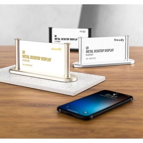 80x150mm Plastic Business Card Holder Display Stand Office Home Desktop Name Card Display Case