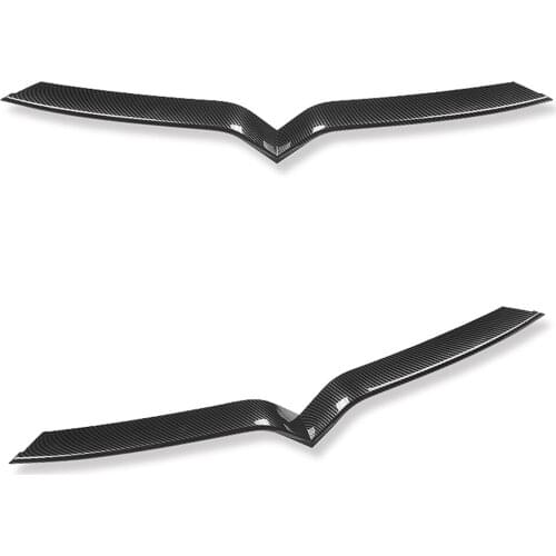 Suitable for tesla Tesla model x carbon fiber pattern front cover in the mesh decorative strip patch modification accessories