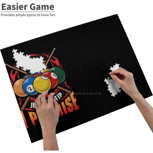 Just The Tip I Promise Pool Cue Billiards Pun Jigsaw Puzzle For Adults Kids Diy Games Just The Tip I Promise Pool Cue Just The