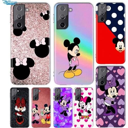 Transparent Cover Cute Mickey Mouse For Samsung Galaxy S21 S10 S10e S9 S8 S7 S6 Plus Ultra Edge Soft Phone Case