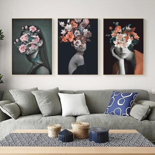 Modern Abstract Figure Portrait Printing Poster Decoration Woman Canvas Oil Painting Wall Art Living Room Home Wall Decoration