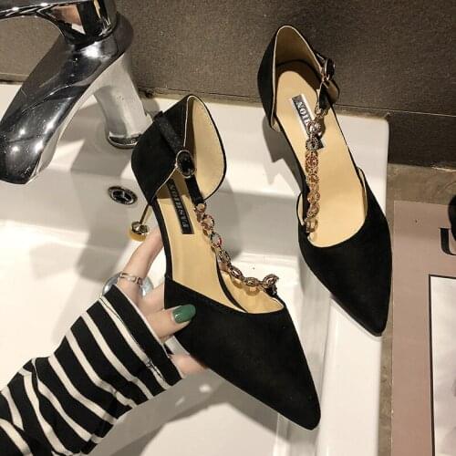 Stilettos design elegant and comfortable designer womens shoes Fashion women pumps stiletto buckle zapatos tacon mujer U22-51