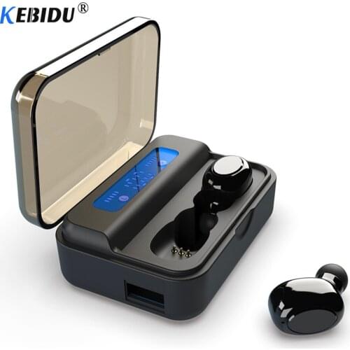 Kebidu S590 Bluetooth 5.0 TWS Earphone 9D Stereo Earbuds 3500mah In Ear Earphones Wireless Headphones Portable Sport Earphone