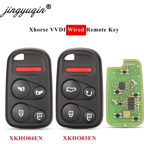 Jingyuqin XKHO03EN XKHO04EN Wire VVDI Universal Remote Key Fob Remote Start & Trunk /Sliding Door Button for Honda design Keys