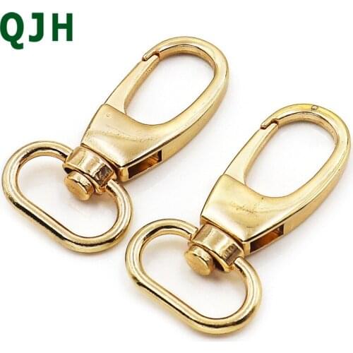 2PCS Rotatable buckle keychain rotating blinds clip spring hook diy leather craft bag with belt jewelry accessories metal buckle