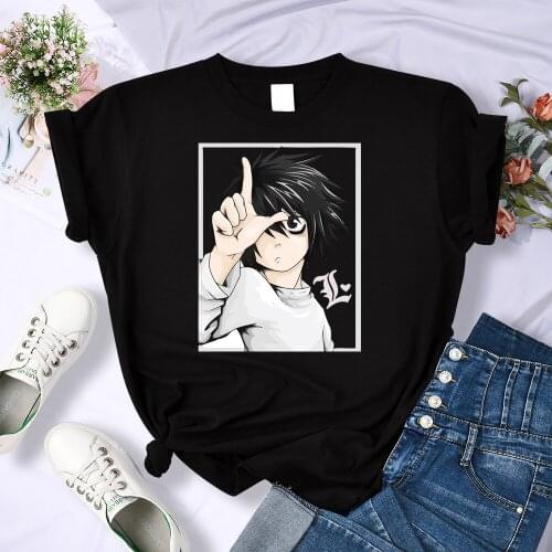 Japanese Anime Death Note Survival Game T-Shirts Fashion Cotton Clothing Summer Oversize T-Shirt O-Neck Casual Female T Shirt