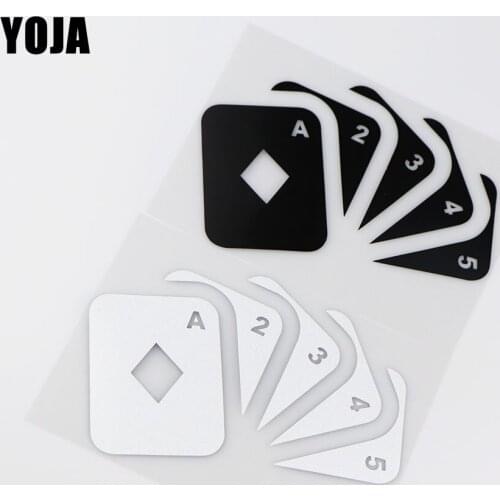 YOJA 16X11.5CM Poker Game Playing Card Creative Decorative Motorcycle Car Sticker ZT4-0190