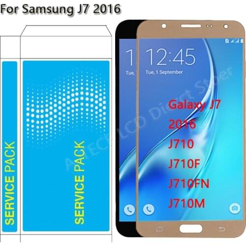 AAA Quality j710 LCD For Samsung J7 2016 J710 LCD Display Touch Screen Digitizer Assembly For Galaxy J7 J710FN J710F J710M LCD