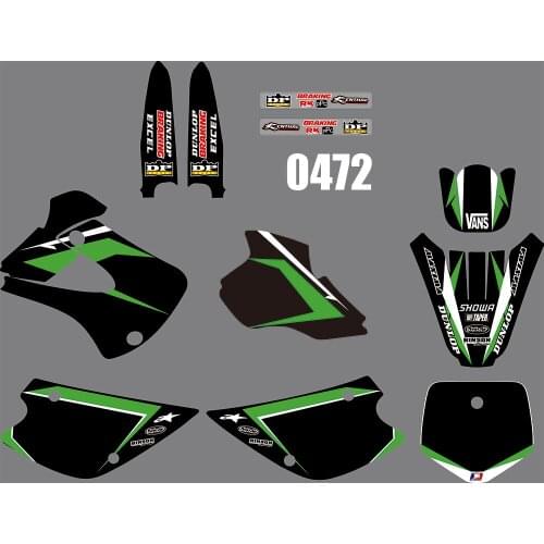 0472 Motorcycle Team Graphic & Backgrounds Decal Stiker Kits for Kawasaki KX85-100 1998-2000 dirt bike sticker for Kawasaki KX85