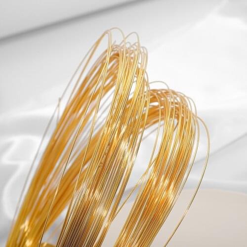 1M 18K Gold Plated 0.4-1mm Beading Steel Wire Beading Wire For DIY Jewelry Findings Bangle Bracelet Making Accessories Supplies
