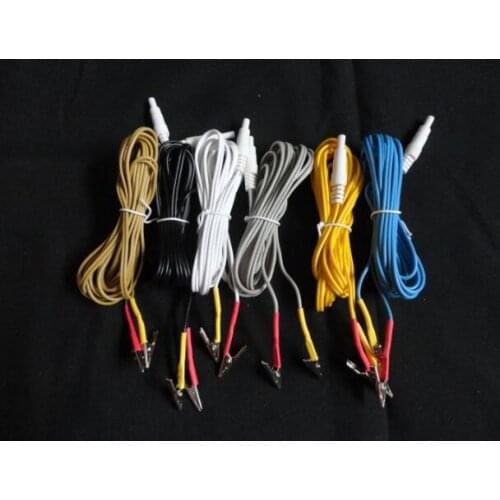 10pcs/lot 6 channels Alligator Clip Cable Acupuncture Needles clip for hwato SDZ-II Electronic Acupuncture Treatment Instrument
