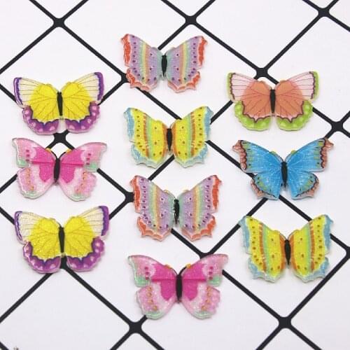 10pcs mix color/mix design butterfly Resin Flat Back DIY jewelry/phone/Hair bow center decoration