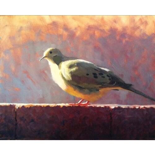 100% Handpainted Modern Abstract artwork Lovely Dove Oil Painting On Canvas Wall Art For Living Room Decor Peace Dove Pictures