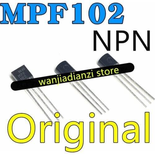 New and original MPF102 TO-92 MOS Field effect tube NPN Into the triode transistor, N channel, MOS field effect tube, packaging