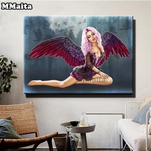 Angel wings diamond painting,full,square,round diamond embroidery ELF demon ,mosaic diamond diy handwork puzzle diamant GG5728