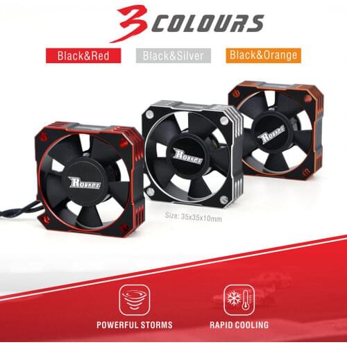 Rocket 3510 35mm Aluminum Motor Cooling Fan 8.5V/21000RPM for 1/10 1/12 1/8 RC Car Sensored Brushless Motor