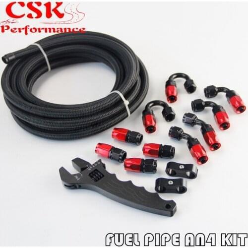 AN4 5M Steel Nylon Braided Oil Fuel Hose End Fitting Wrench Tools Spanner kit