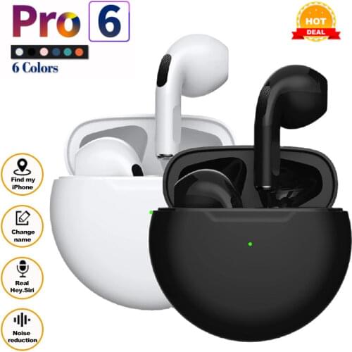 TWS Wireless Earbuds Air Pro 6 Bluetooth Earphone In Ear Mini Pods Headphone Noise Cancelling Sports Headset for IOS Android