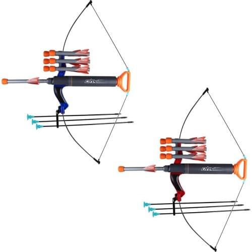 Outdoor Kids Toy Plastic Bow and Arrow Set shooting Simulation Toy Portable Parent-child Interaction Entertainment Toy