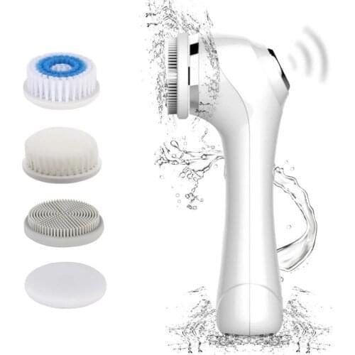 EMS Facial Cleansing Brush Deep Clean Skin Care Tool Electric Face Massage Waterproof Blackhead Cleaning Sonic Vibration Brush