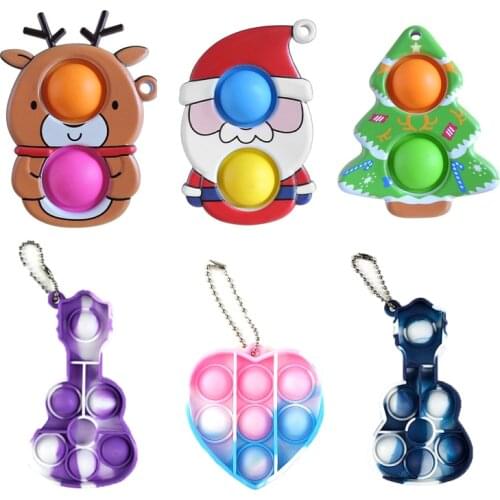 Fidget Toys Colorful Simpl Dimmer Toys for Children Adult Anti Stress Hand Push Bubble Reliever Sensory Early Education Toy