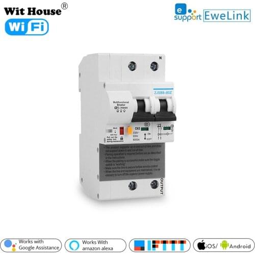 The second generation 2P WiFi Smart Circuit Breaker with Energy monitoring and meter function for Amazon Alexa and Google home