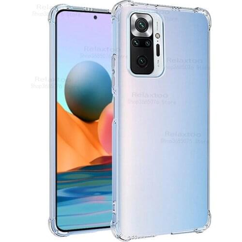 Note10pro fundas for Xiaomi Redmi Note 10 pro case Anti-fall Airbag Clear Case Shockproof Soft Cover redmi not 10pro not10 cover