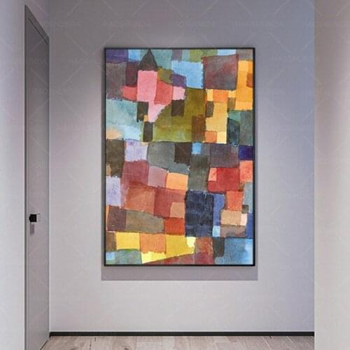 Paul Klee Classic Abstract Style Modern Decoration Art Canvas Print Painting Poster Wall Pictures for Living Room Home Decor