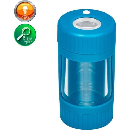 Portable Moisture-Proof Tobacco Storage Simple Cigarette Grinder with LED Lamp Glass Tobacco Sealed Smoking Tools Mens Gifts