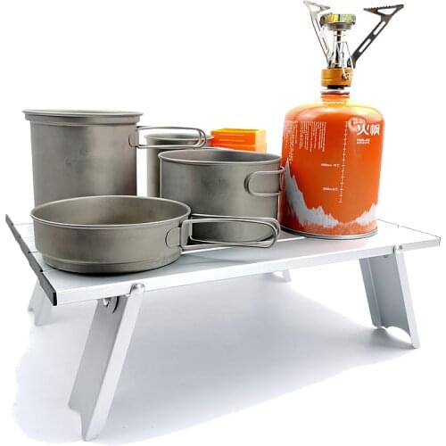 Portable Outdoor BBQ Camping Picnic Aluminum Alloy Folding Table Lightweight Stocked Mini Rectangle Table