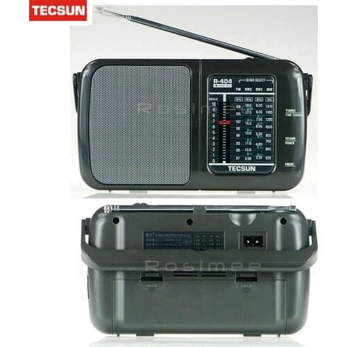 Original TECSUN R-404 R404 High Sensitivity FM Radio MW/SW Radio Receiver With Built-In Speaker Portable Radio Digital Receiver