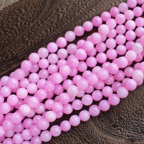 Manmade Rose Pink Color Jad Round Beads 15inch, DIY Jewelry Making !We provide mixed wholesale for all items