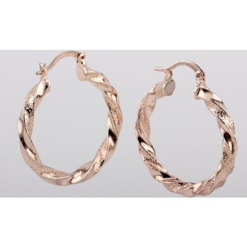 BEADSLAND Cooper Earrings 3CM Diameter Fashion Jewelry Women Gift