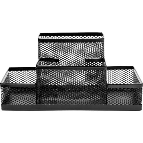 XRHYY Mesh Desk Organizer with 4 Compartments Office Supplies Accessories For Desk Accessories Perfect For Home Office Students