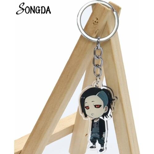 Tokyo Ghoul Ken Kaneki Keychain Anime Comic RE QS Sasaki Haise Cosplay Acrylic Key Chain Double Sided Key Ring Cartoon Jewelry