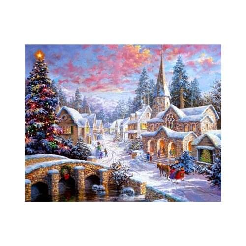 YIKEE Diamond Painting Full Square Christmas Kits 5d diy Diamond Embroidery Rhinestone Mosaic Painting Home Decor y1693