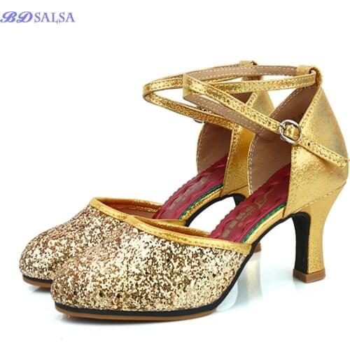 Modern Square Dance Sneakers Soft Bottom High Heels Wrap Toes Female Party Ballroom Dancing Shoes For Women Latin Dress Shoes