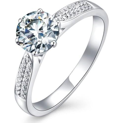 Authentic S925 Sterling Silver Womens Ring Star Queen Luxury Engagement Wedding Exquisite Elegant Diamond Jewelry Celebrities