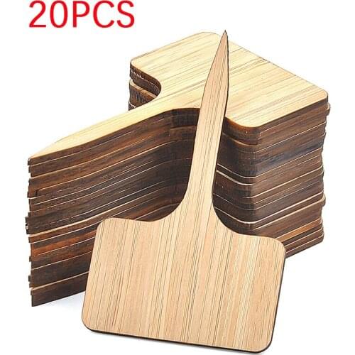 10/20pcs T-Shape Bamboo Plant Labels Eco-Friendly Plant Sign Tags Garden Markers Tools For Seed Bonsai Potted Herbs Flowers tool