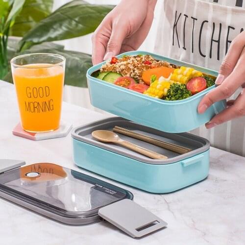 1600ML Durable Leak-proof All-in-One Stackable Premium Japanese Bento Lunch Box Container Dishwasher Freezer Safe