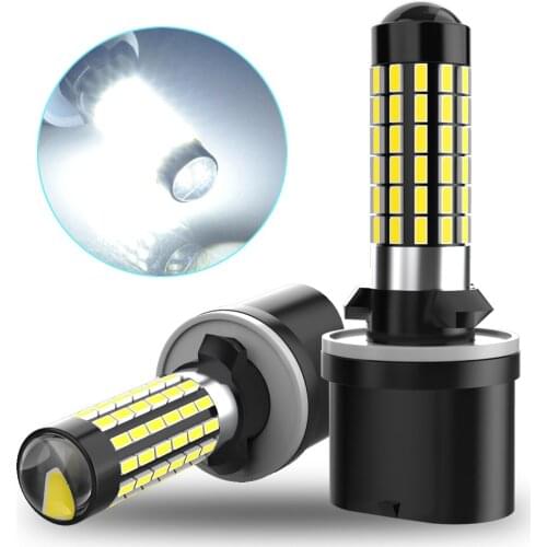 2X Super bright H27W/2 881 Led H1 H3 880 H27 led Fog Lights Bulbs 3014SMD White Running Lights Turning Parking Fog Lights 12V