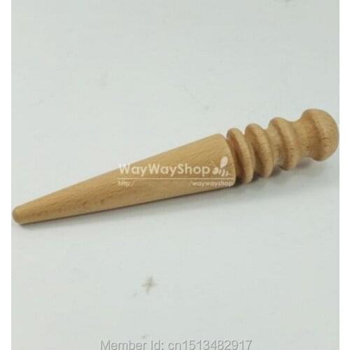 3 PCS Wood Edge Slicker Leathercraft Multi-Size Burnisher Round Veg Tan Leather