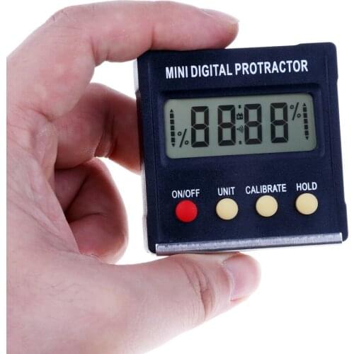 360 Degree Precision Digital Protractor Inclinometer Electronic Level Box Magnetic Base Measuring Tools