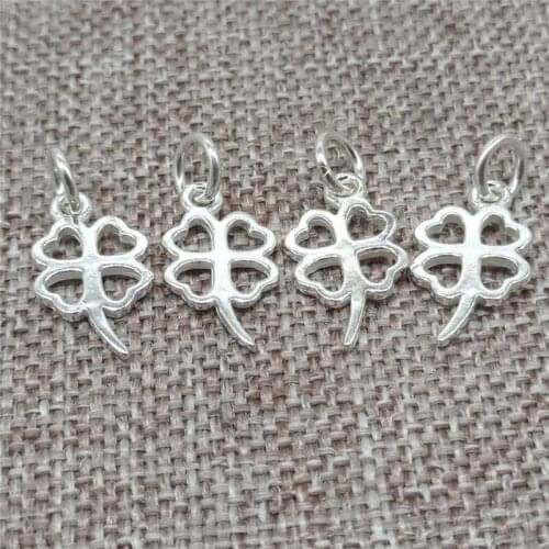 925 Sterling Silver Clover Lucky Luck Four Leaf Charms for Necklace Bracelet Earring