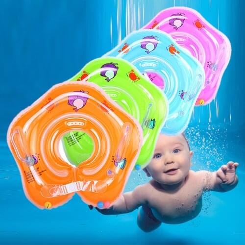 Swimming Baby Pools Accessories Baby Inflatable Ring Baby Neck Inflatable Wheels for Newborns Bathing Circle Safety Neck Float