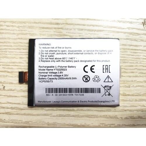 B-TAIHENG YT0225023 Battery For Yotaphone 2 YD201 YD206 Smart Phone Replacement 2500mAh Lithium Polymer Mobile Phone battery